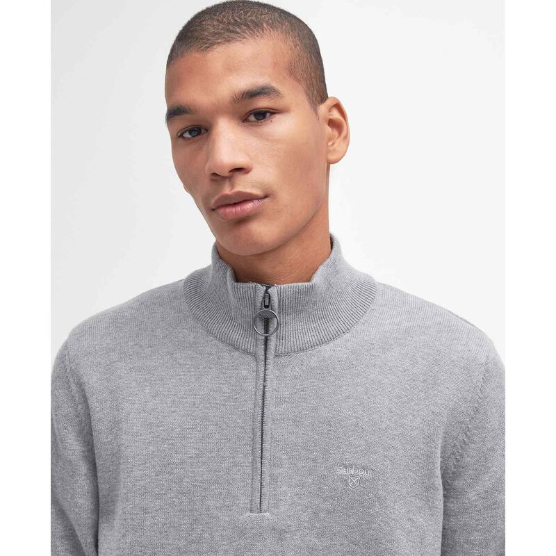 Barbour Cotton Half Zip Knitted Jumper image number 2
